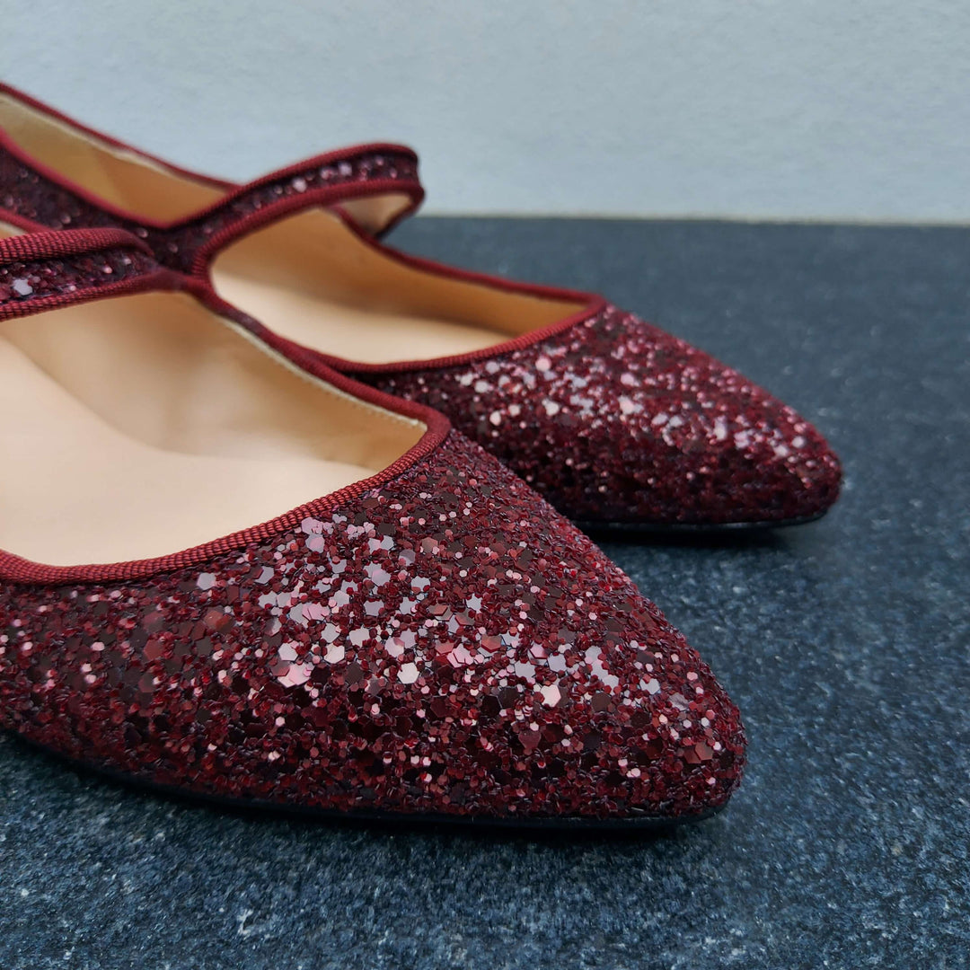 Gold Glitter Ballerinas