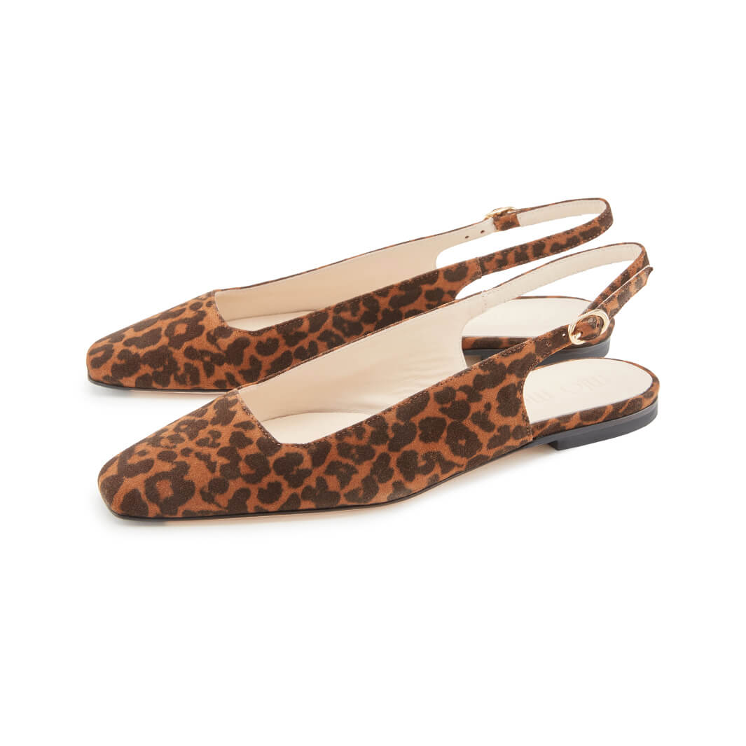 Sandaletti animalier in pelle