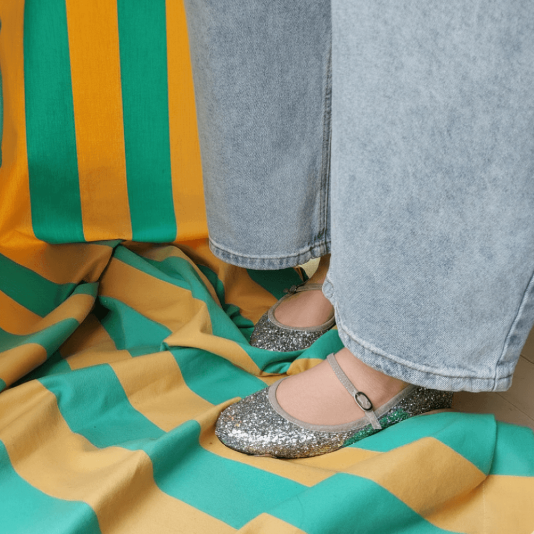 Glitter Ballerinas Round Toe