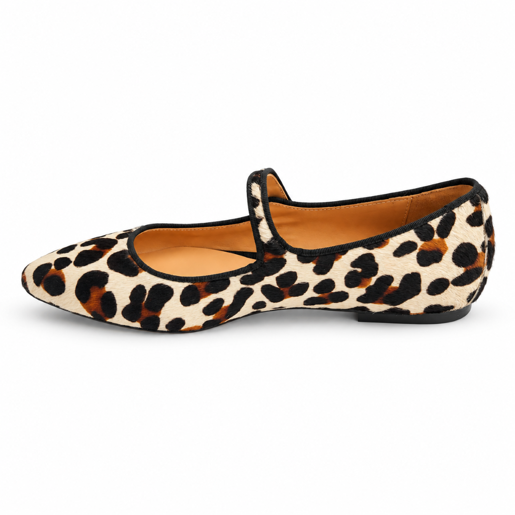 Ballerine Animalier Leopardate base bianca