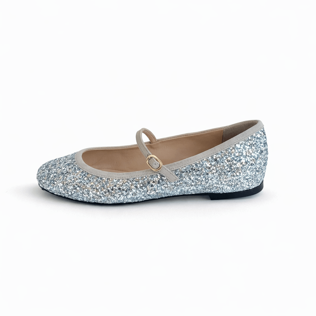 Glitter Ballerinas Round Toe