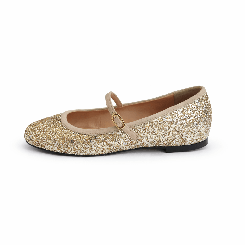 Glitter Ballerinas Round Toe