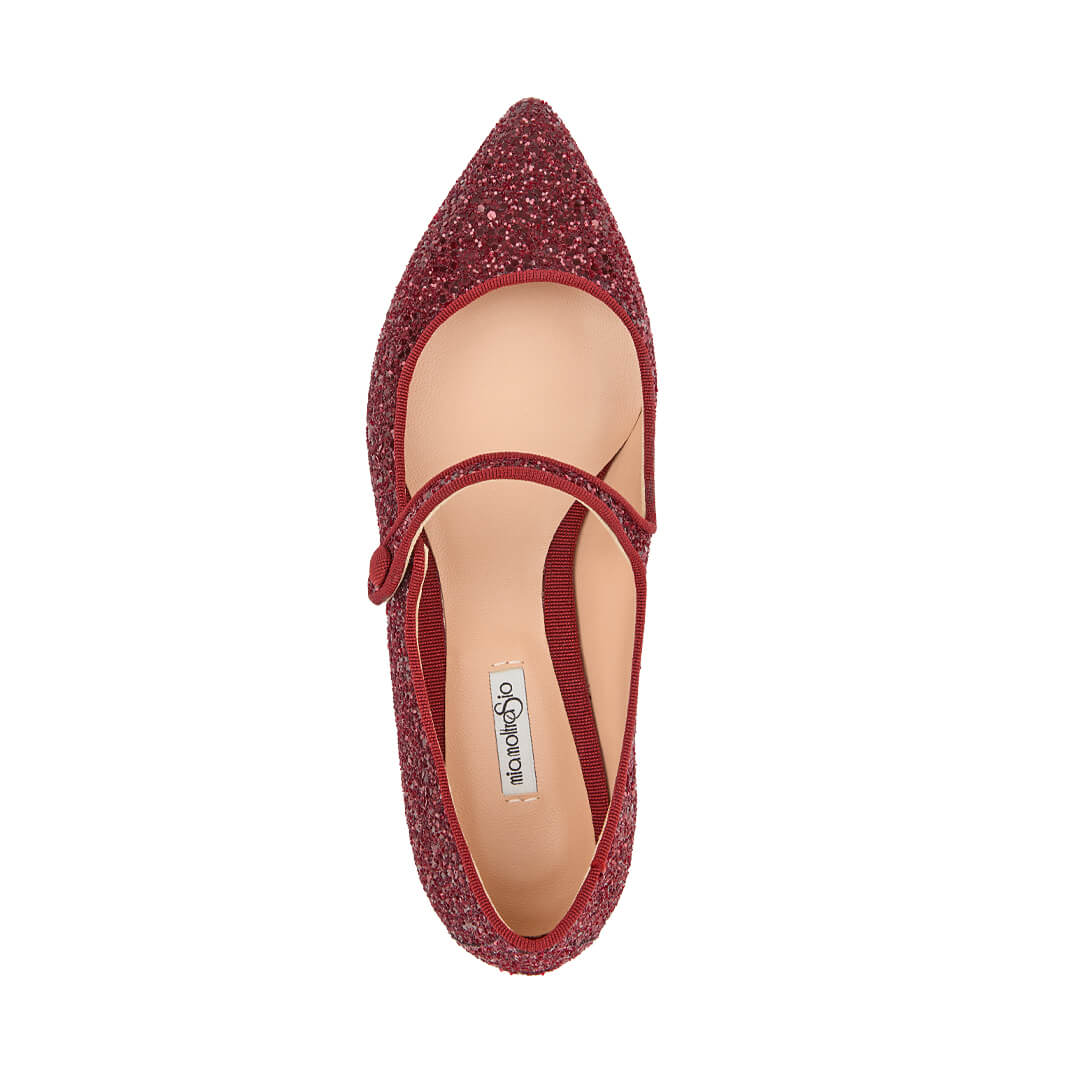 Ballerine Glitter Bordeuax