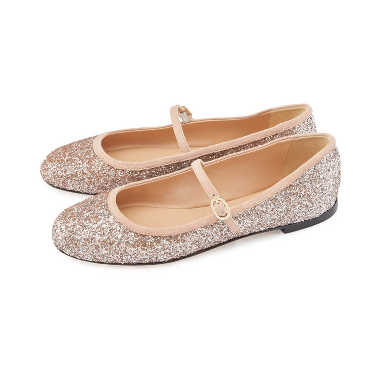 Ballerine Glitter Punta Tonda