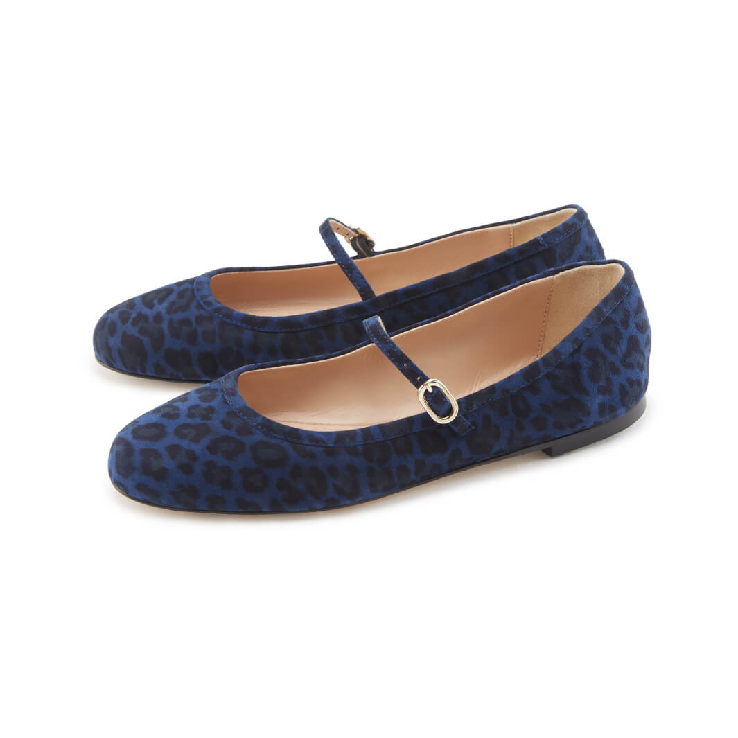 Ballerine Animalier Blu