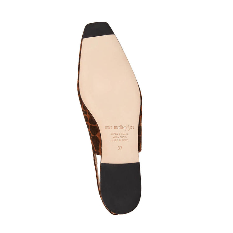 Sandaletti animalier in pelle