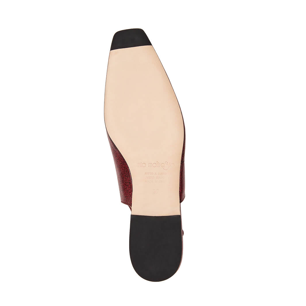 Sandaletti In Pelle Glitter