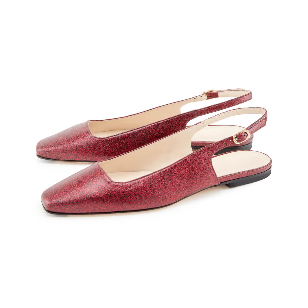 Sandaletti In Pelle Glitter