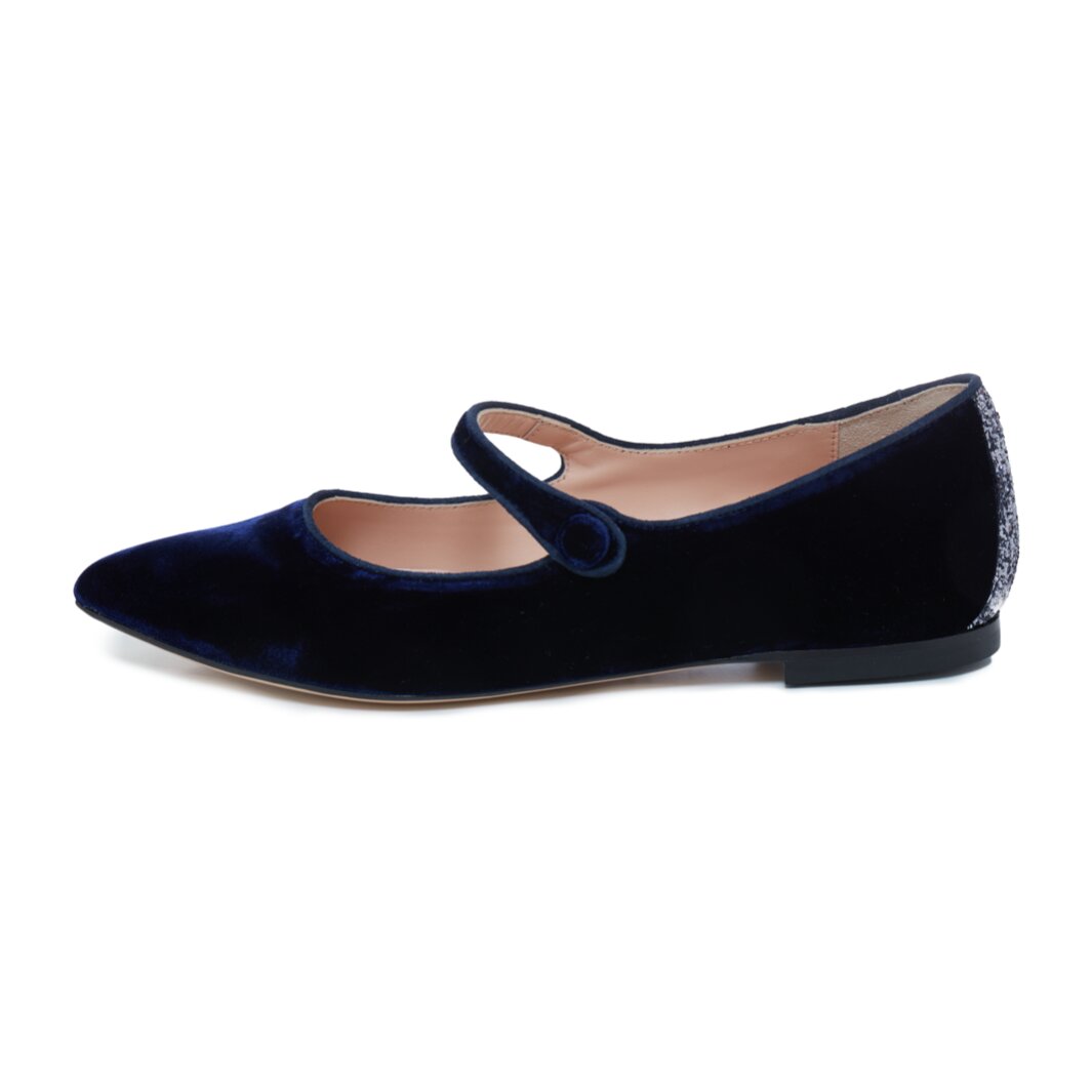 Ballerine Blu In Velluto