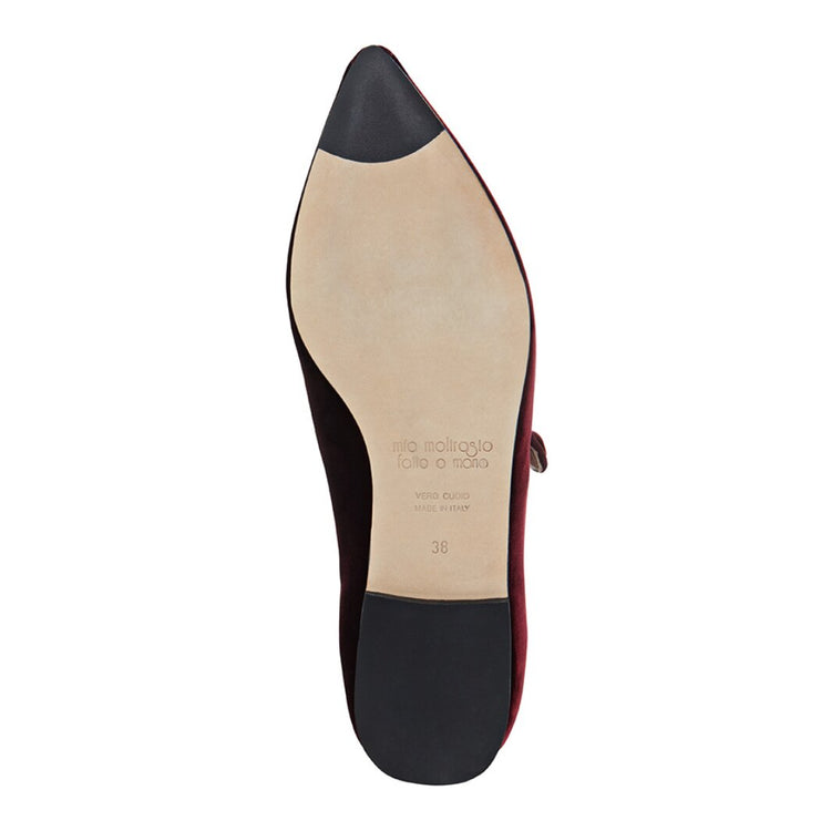 Ballerine Bordeaux In Velluto