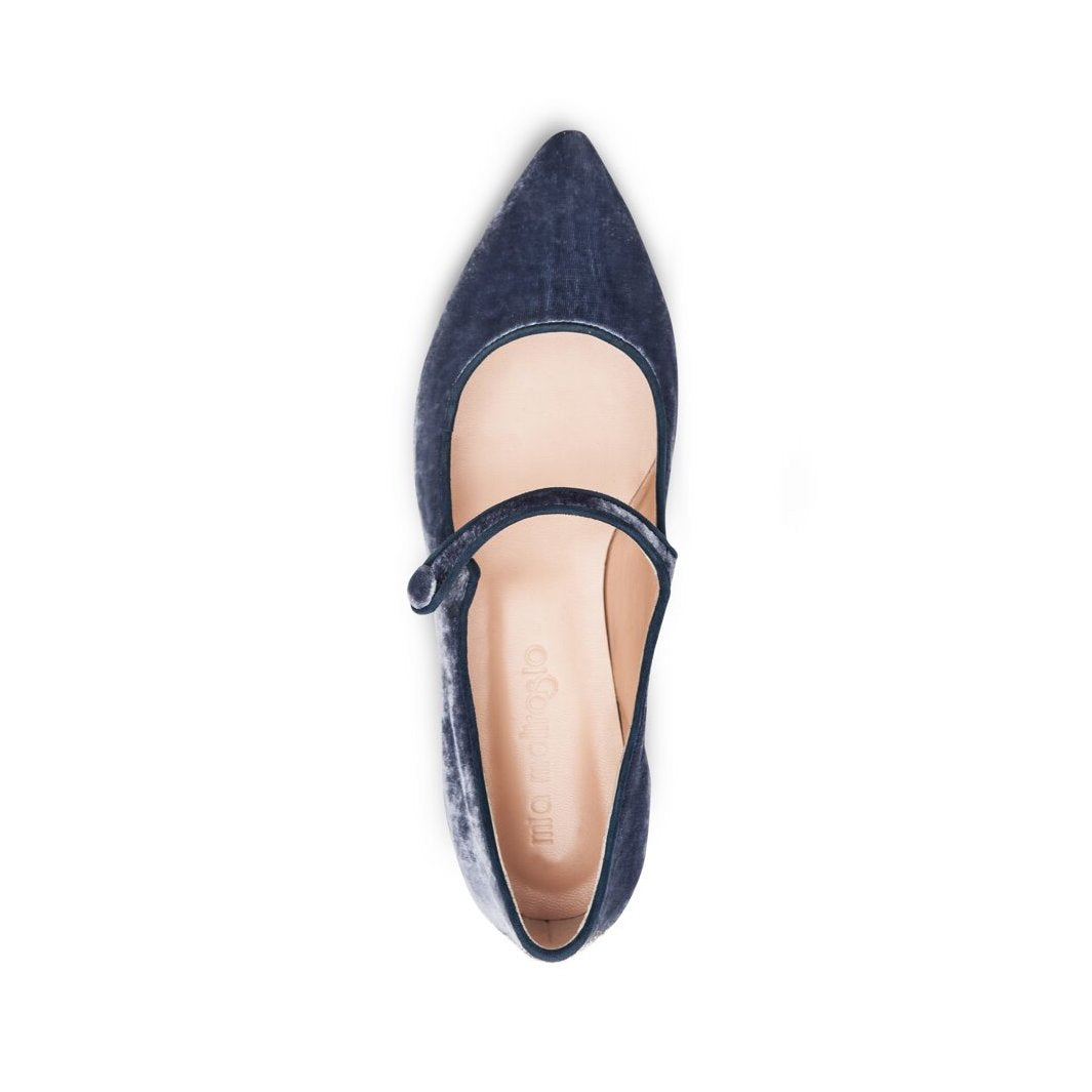 Ballerine Azzurre In Velluto