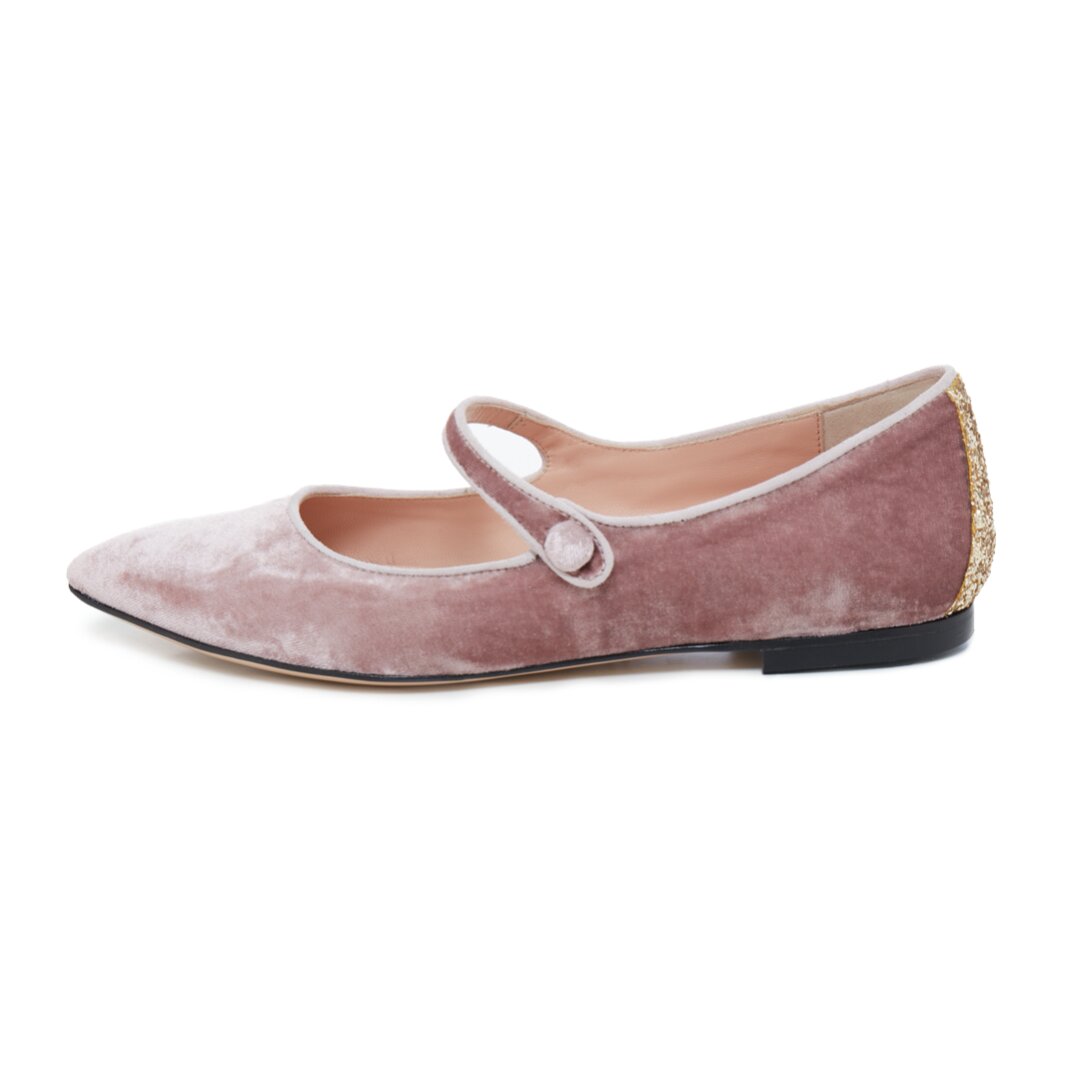 rose colored flats