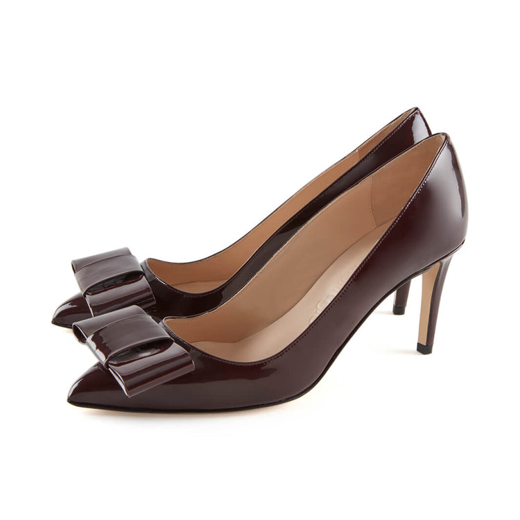 Scarpe Tacco Bordeaux Vernice