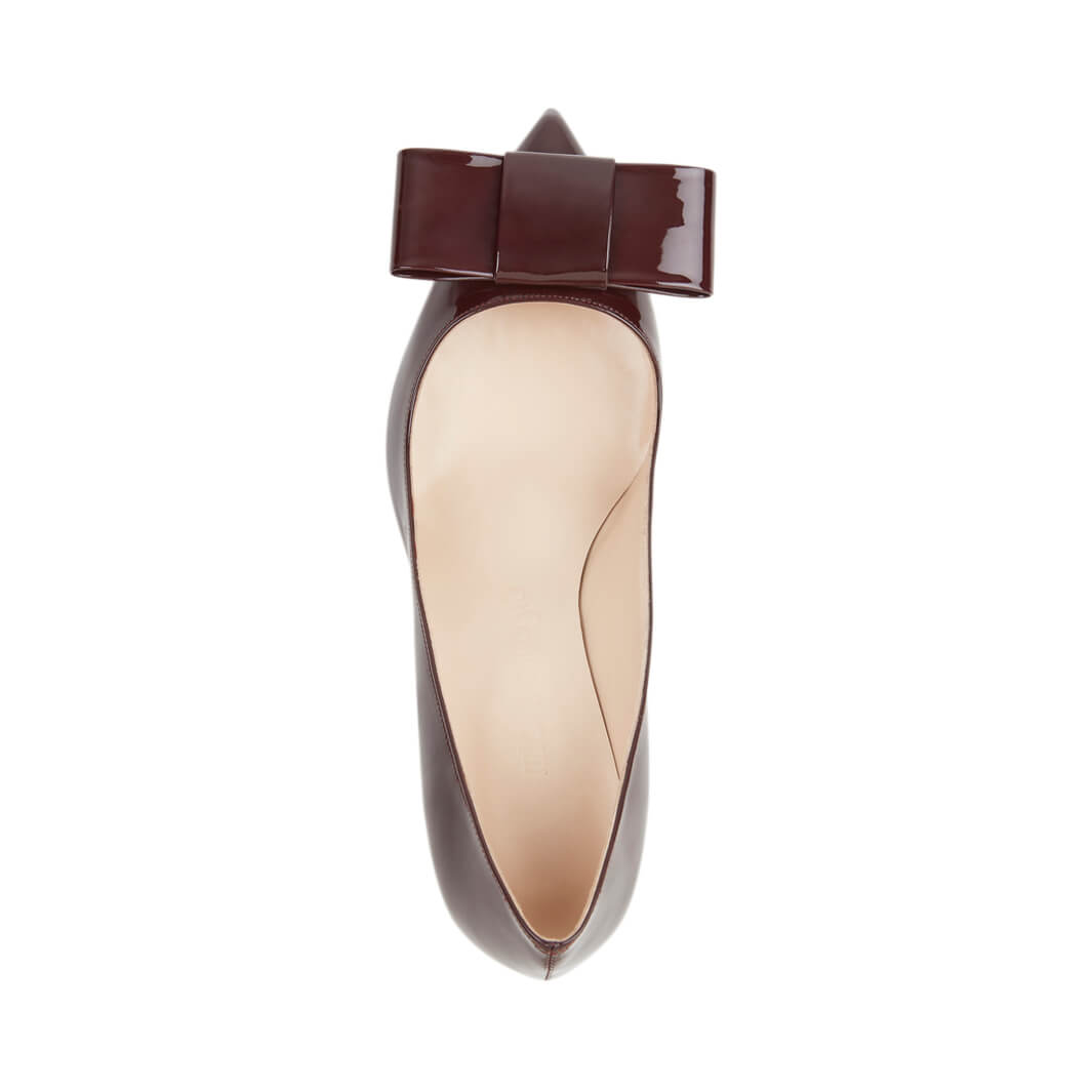 Scarpe Tacco Bordeaux Vernice