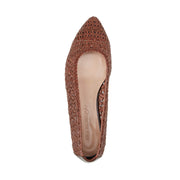 Brown Woven Flat Shoes
